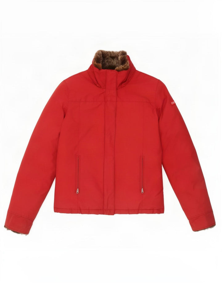 Пуховик Woolrich для девочек 13–14 лет, красный хлопок