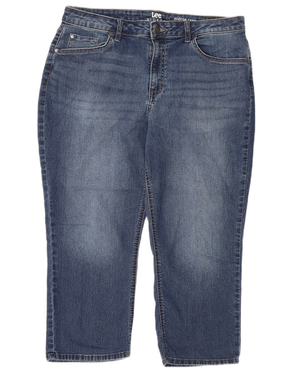 Женские капри LEE со средней посадкой США 14 XL W34 L21, синий хлопок