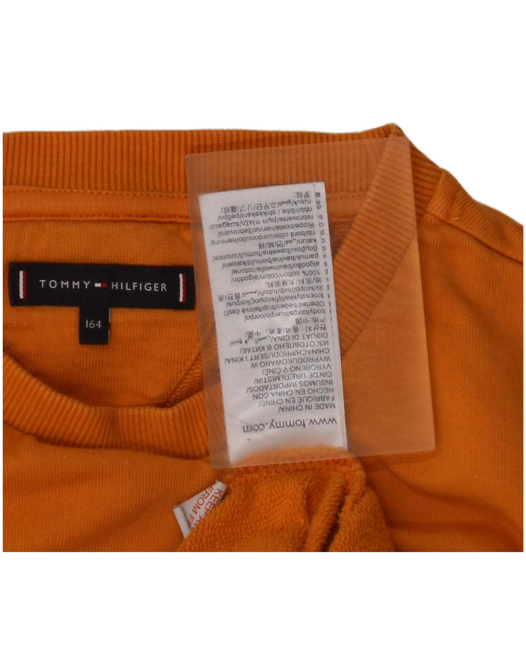 TOMMY HILFIGER Свитшот с рисунком для мальчиков, джемпер, 13–14 лет, желтый хлопок