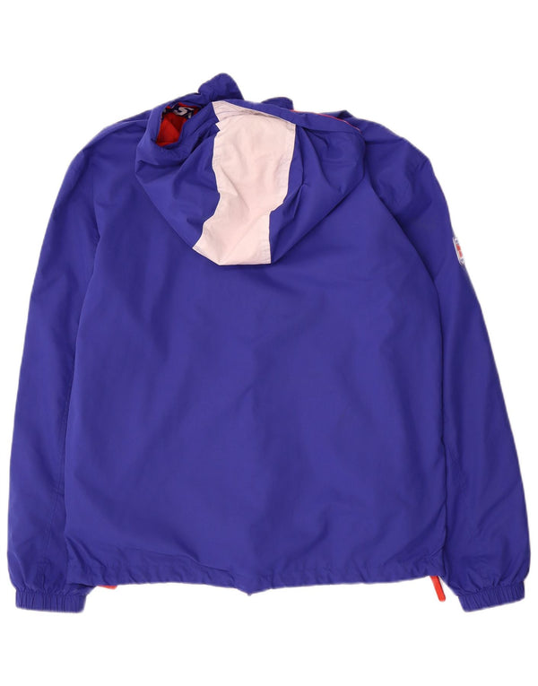 Мужская куртка-анорак с капюшоном Superdry, Великобритания, 36, маленькая, синяя, с цветными блоками