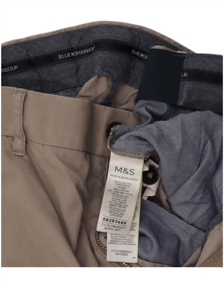 Мужские прямые брюки чинос Marks & Spencer Blue Harbour W38 L31 серые