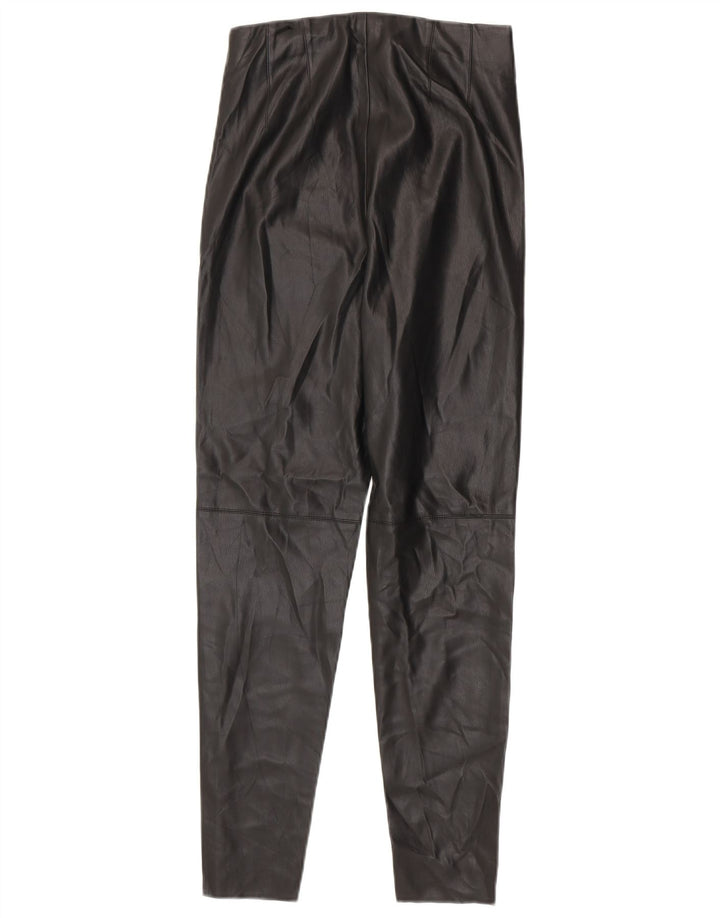 Женские леггинсы из искусственной кожи Zara Medium W28 L27, черные, полиуретан