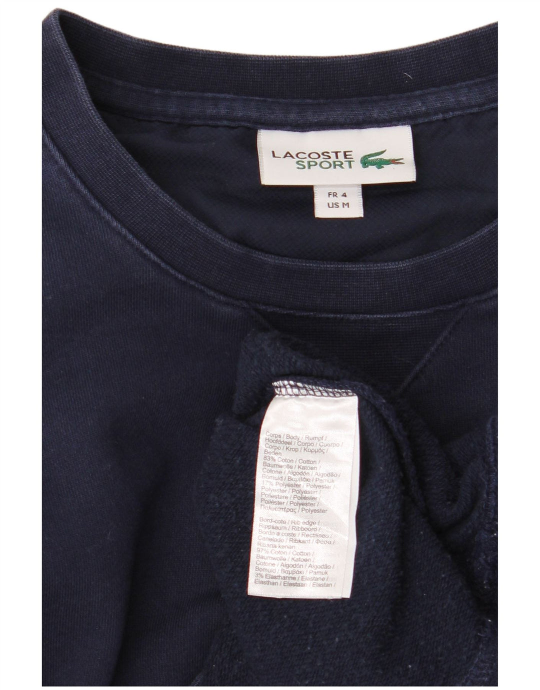 Мужской свитер LACOSTE, размер 4, средний, темно-синий, хлопок