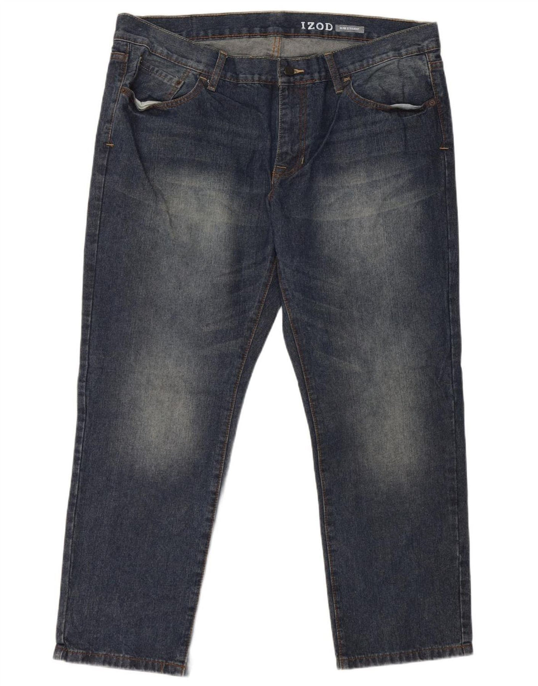 IZOD Мужские узкие прямые джинсы W40 L30, синий хлопок
