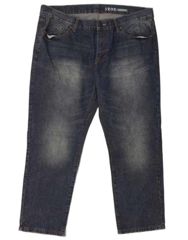 IZOD Мужские узкие прямые джинсы W40 L30, синий хлопок