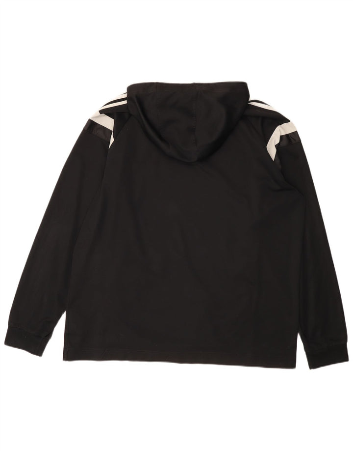 Мужская толстовка с капюшоном Adidas XL, черный полиэстер с цветными блоками