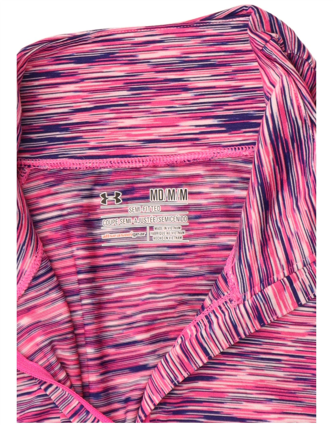 Женский пуловер приталенного спортивного костюма Under Armour, Великобритания 12, средний розовый