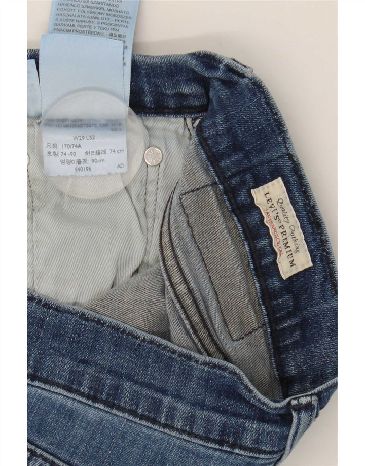 Женские узкие джинсы Levi's W29 L29, синие, хлопок