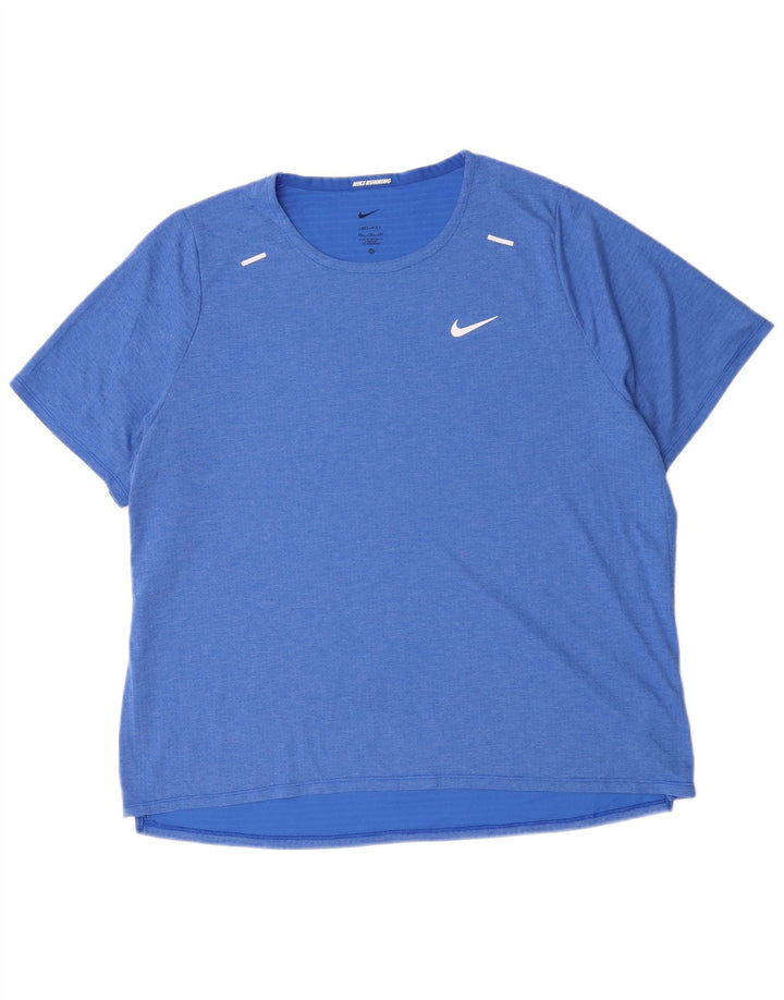 Мужская футболка NIKE Dri Fit 2XL, синий полиэстер