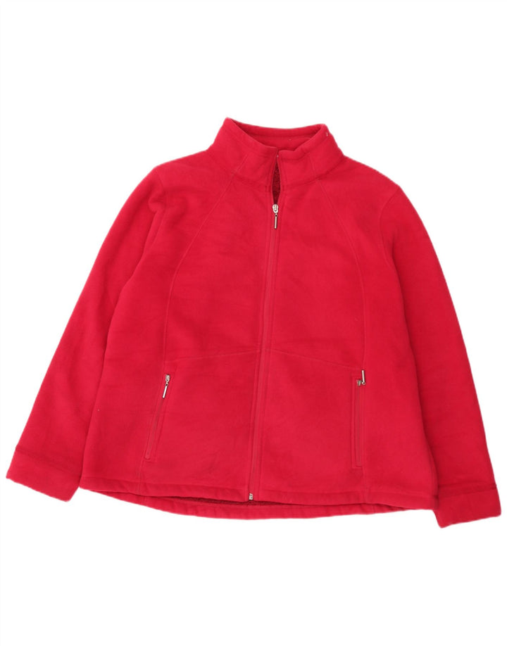 Женская флисовая куртка Marks & Spencer UK 20 2XL, красный полиэстер