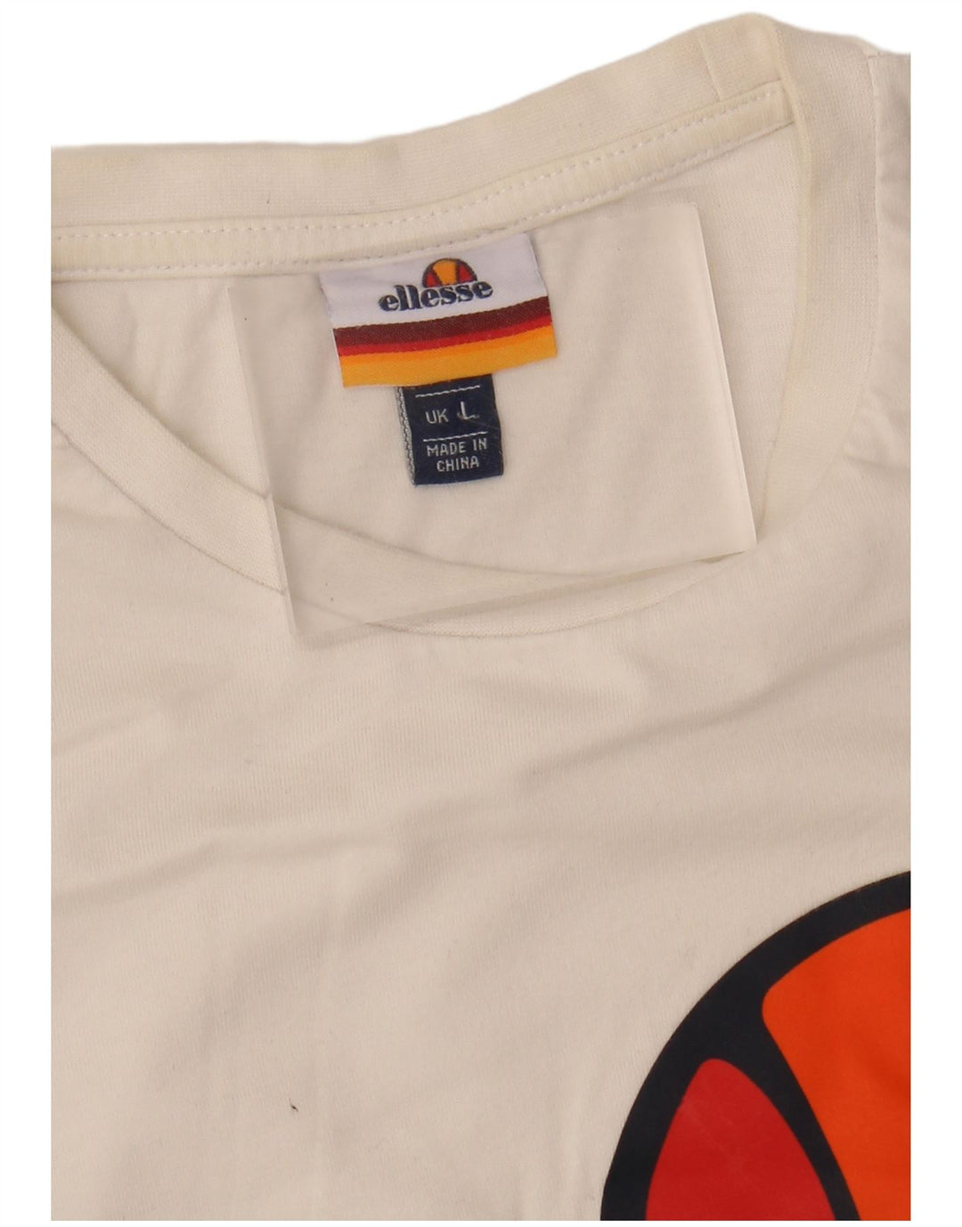 ELLESSE Womens Graphic T-Shirt Top UK 16 Large White