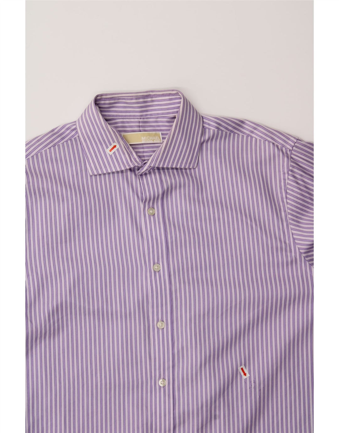 MICHAEL KORS Mens Shirt Size 16 Large Purple Striped Vintage Michael Kors and Second-Hand Michael Kors from Messina Hembry 