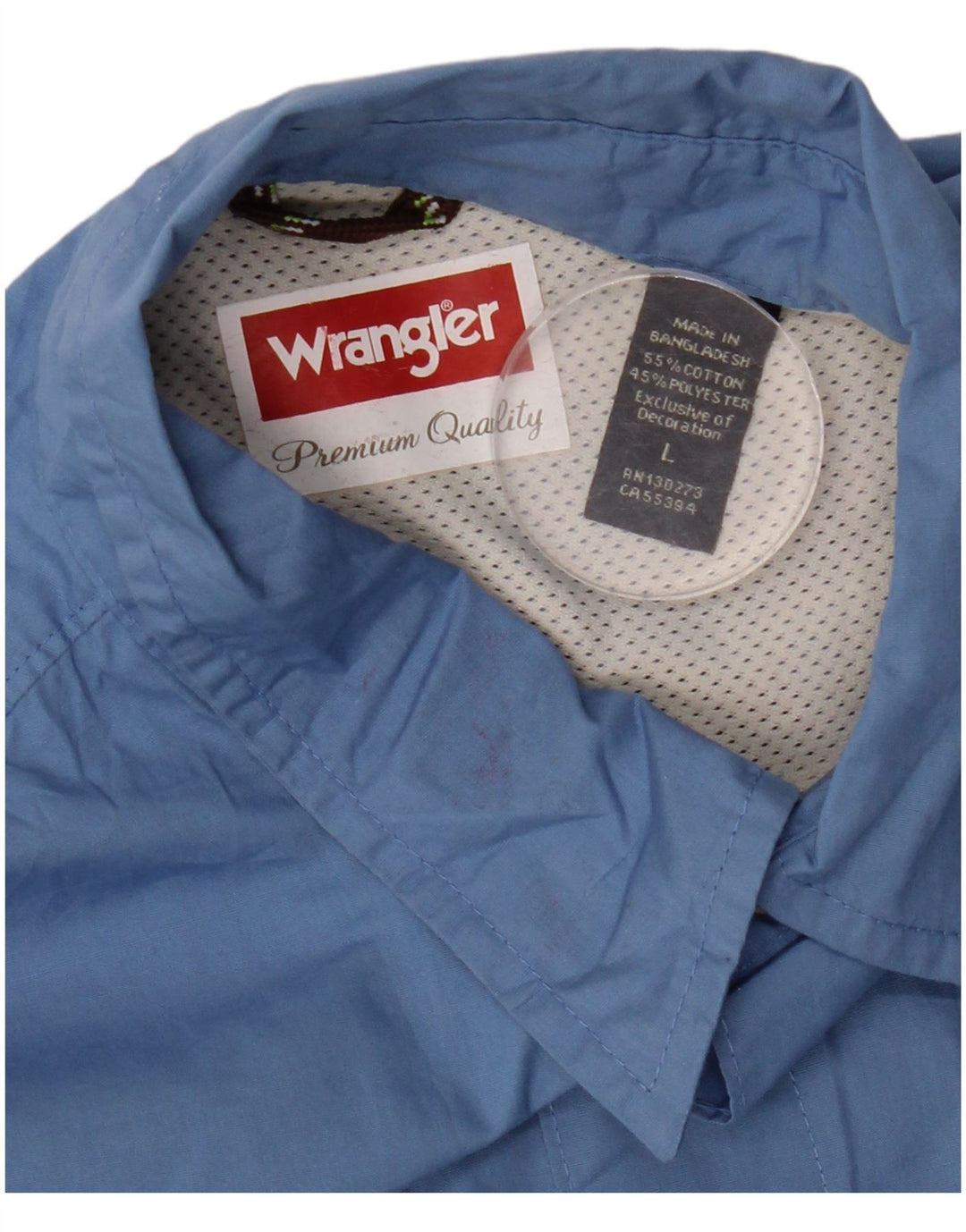 Мужская рубашка Wrangler, большая синяя хлопковая
