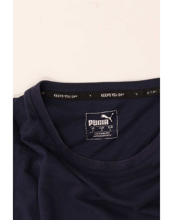 Мужская футболка Puma, большая, темно-синяя