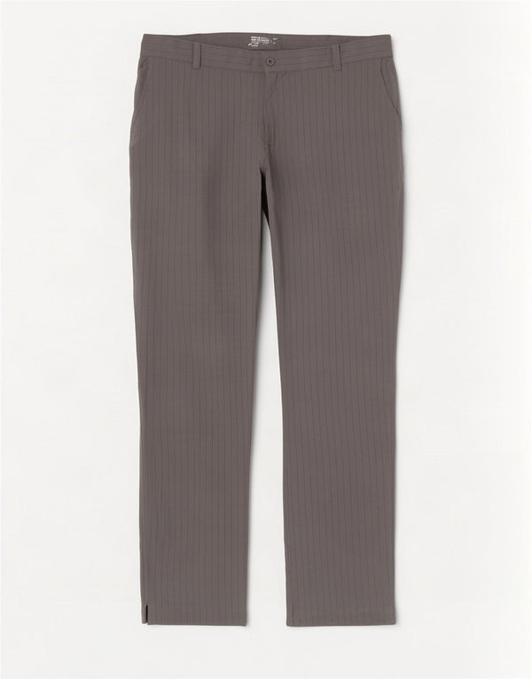 Мужские прямые брюки-чиносы Nike Dri Fit W36 L34, серый полиэстер в тонкую полоску