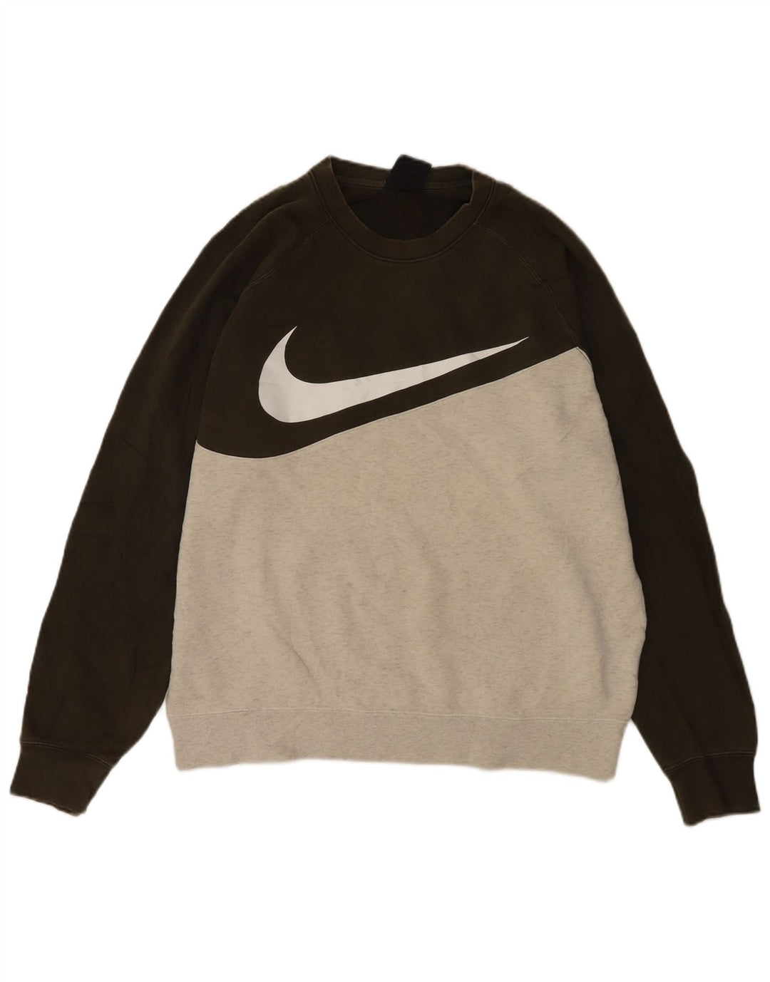 Мужской свитшот с рисунком Nike, большой цвет хаки, цветной блок