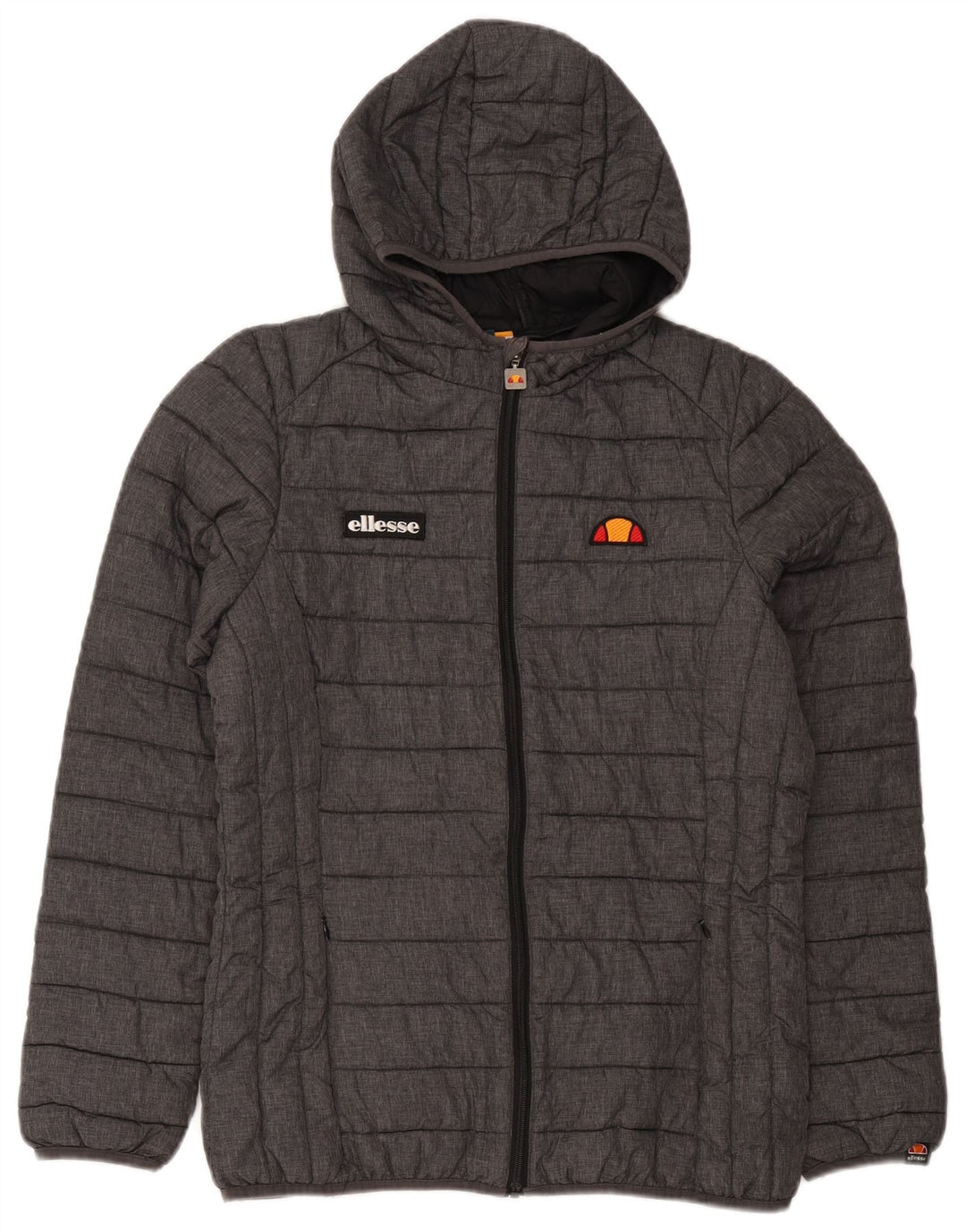 Женская утепленная куртка с капюшоном Ellesse UK 14, средний серый полиамид, спортивная