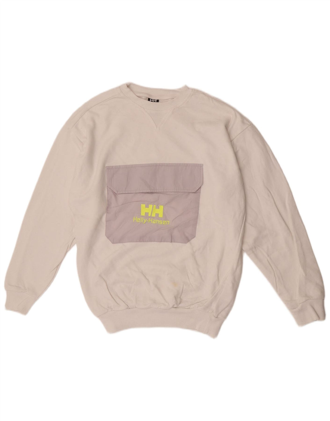 Helly Hansen Мужской свитшот с графическим рисунком, маленький белый хлопковый джемпер с цветными блоками
