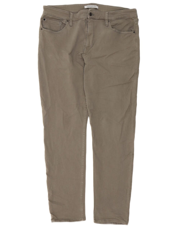 Calvin Klein Мужские узкие повседневные брюки W38 L32 Хаки