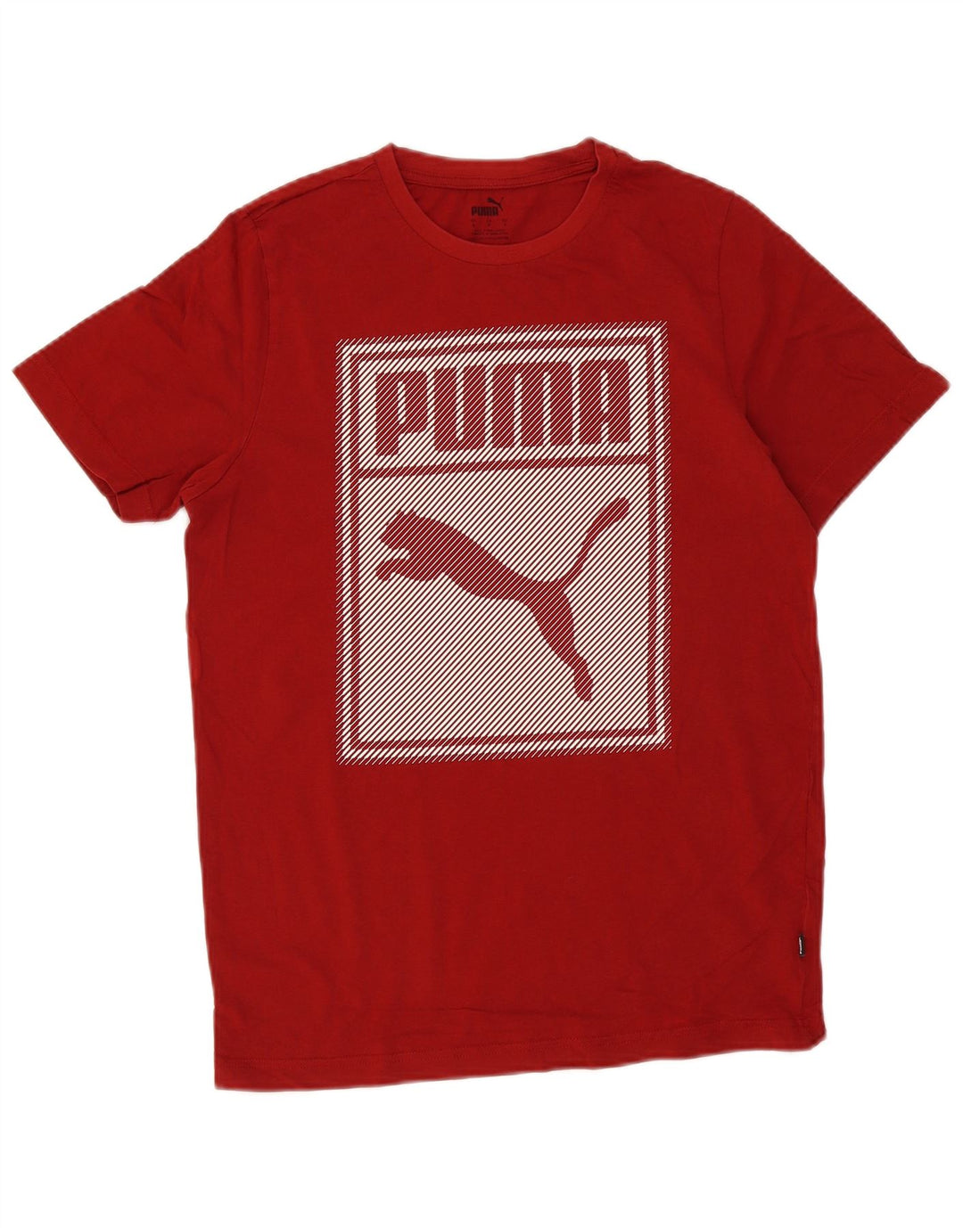 Мужская футболка с рисунком Puma, маленький красный хлопок