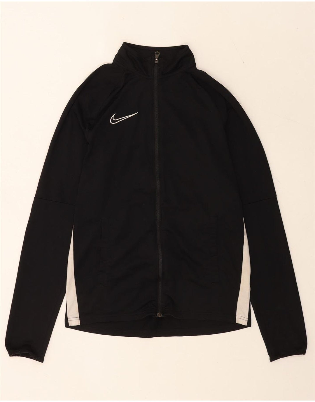Мужская спортивная куртка Nike Dri Fit, средний черный полиэстер с цветными блоками
