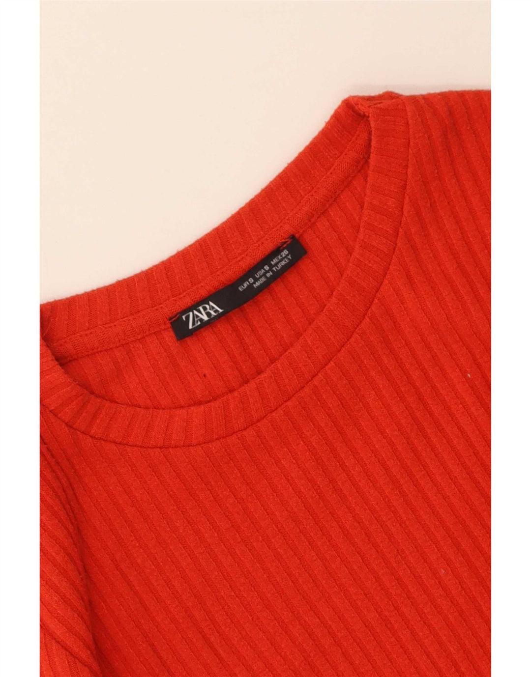 Женский топ Zara с длинным рукавом UK 8, маленький красный