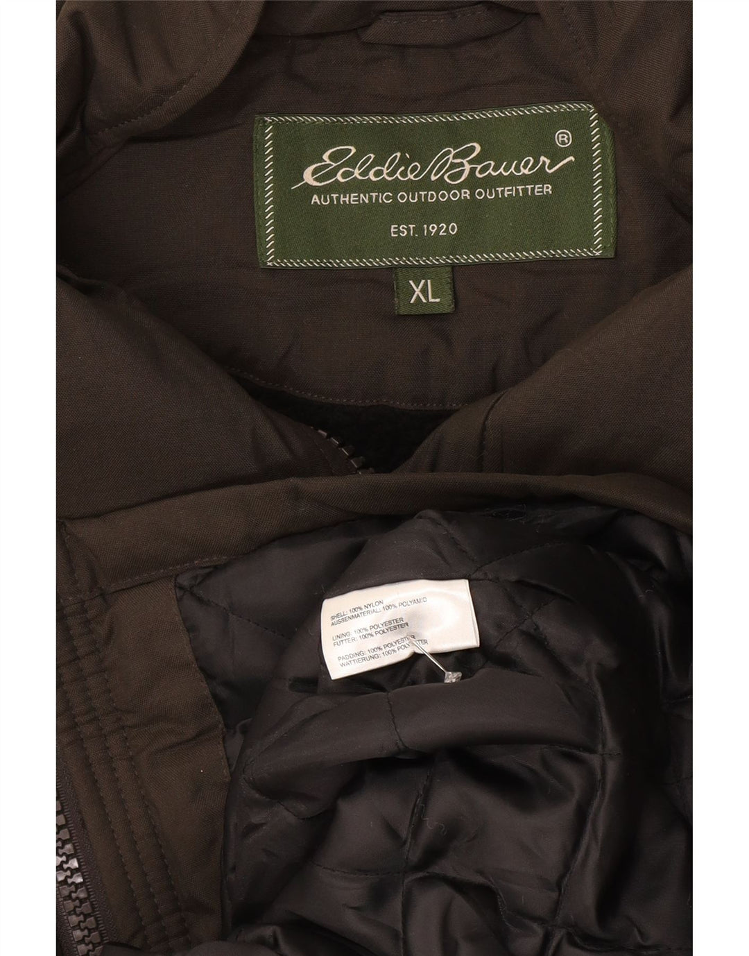 Мужская стеганая куртка EDDIE BAUER UK 42 XL, серый нейлон