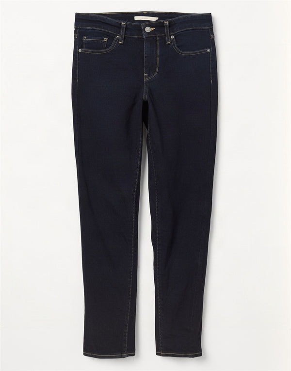Женские джинсы скинни Levi's 711 W28 L30 Темно-синие, хлопок