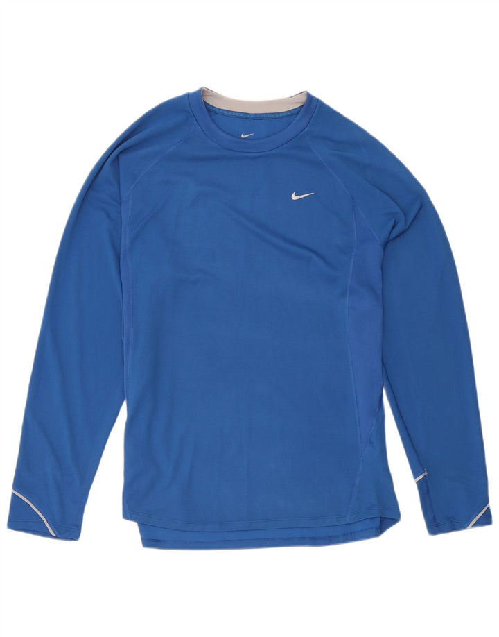 Женский топ с длинным рукавом Nike Dri Fit UK 20/22 XL, синий полиэстер