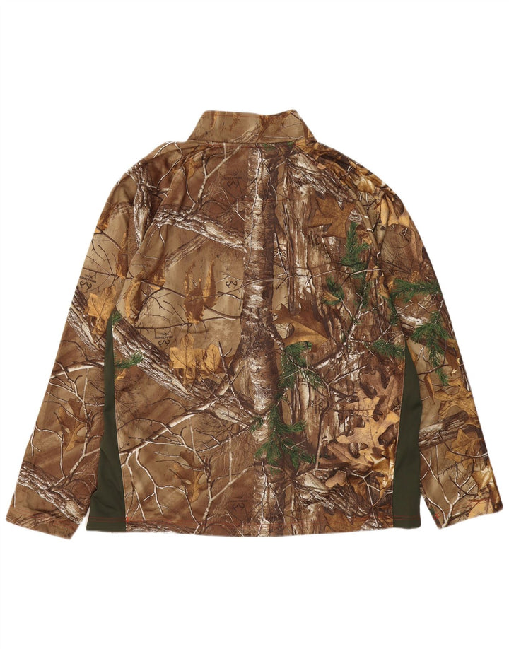 Мужской пуловер-пуловер UNDER ARMOR 2XL, коричневый с цветными блоками