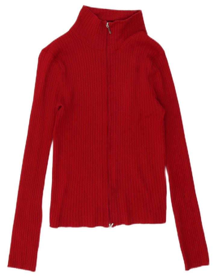 Женский кардиган Zara UK 12, средний красный рами
