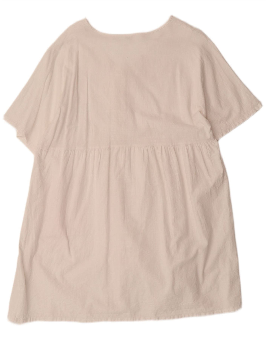 SHEIN Womens Longline Tunic Top UK 16 Large White Linen