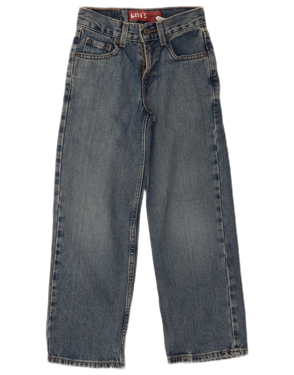 LEVI'S Boys 550 Relaxed Fit Wide Leg Jeans 8-9 Years W22 L23 Blue Cotton