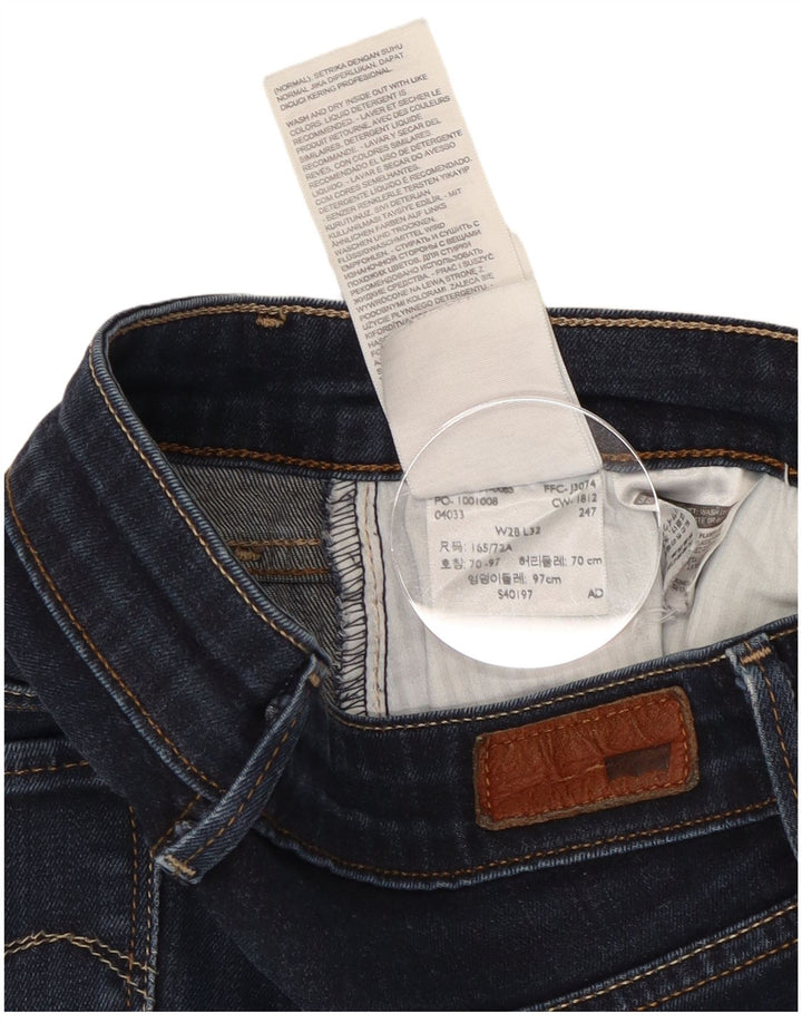 Женские узкие джинсы Levi's W28 L32, темно-синие, хлопок