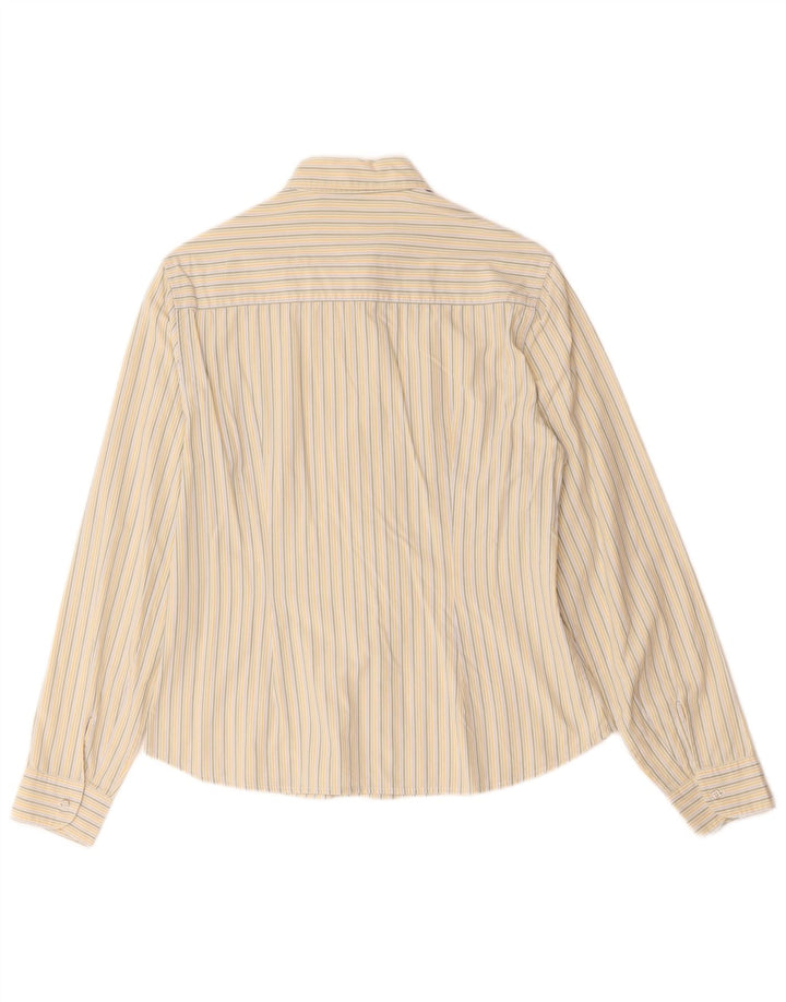 Рубашка женская Massimo Dutti UK 14, средний бежевый в полоску, шелковая