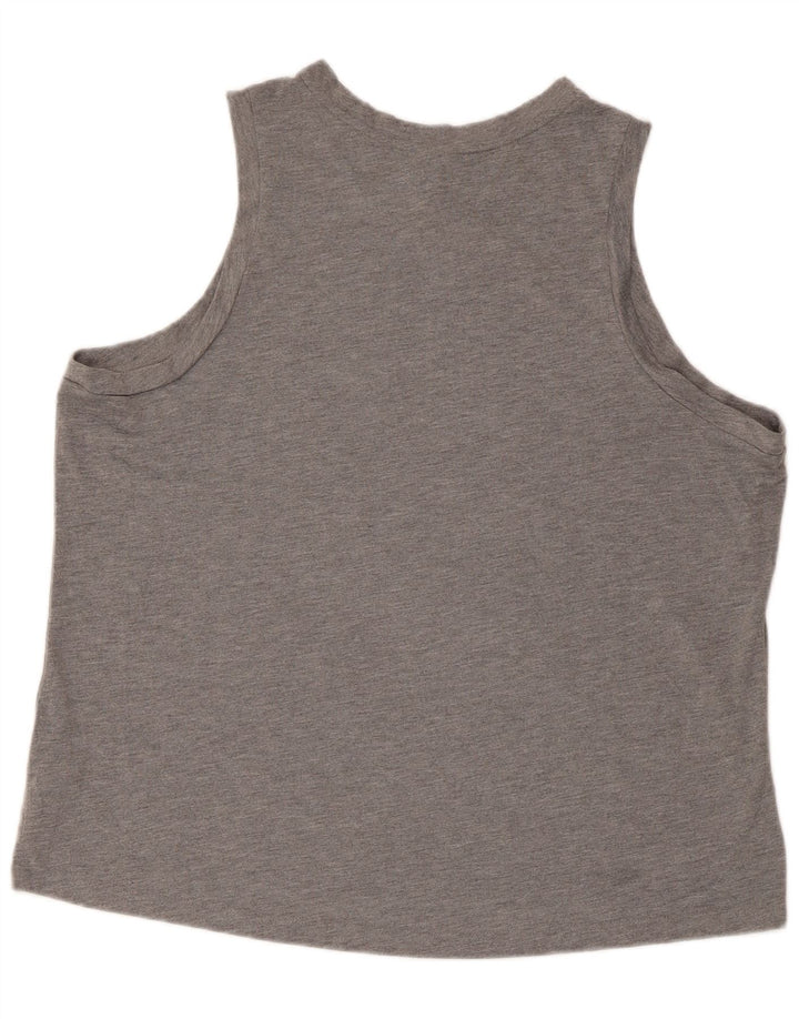 Женский топ с графическим рисунком Nike Regular Fit UK 18 XL, серый полиэстер