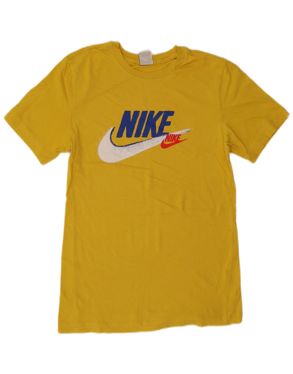 Мужская футболка с рисунком Nike, маленький желтый хлопок