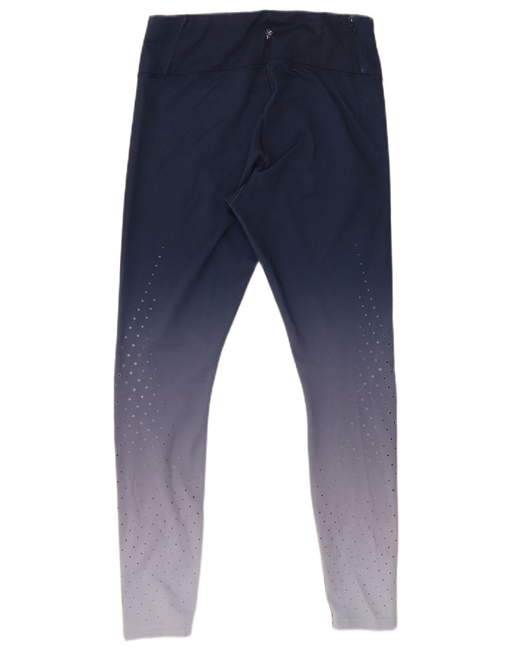 Женские леггинсы ATHLETA UK 10, маленькие, темно-синие, цветные блоки