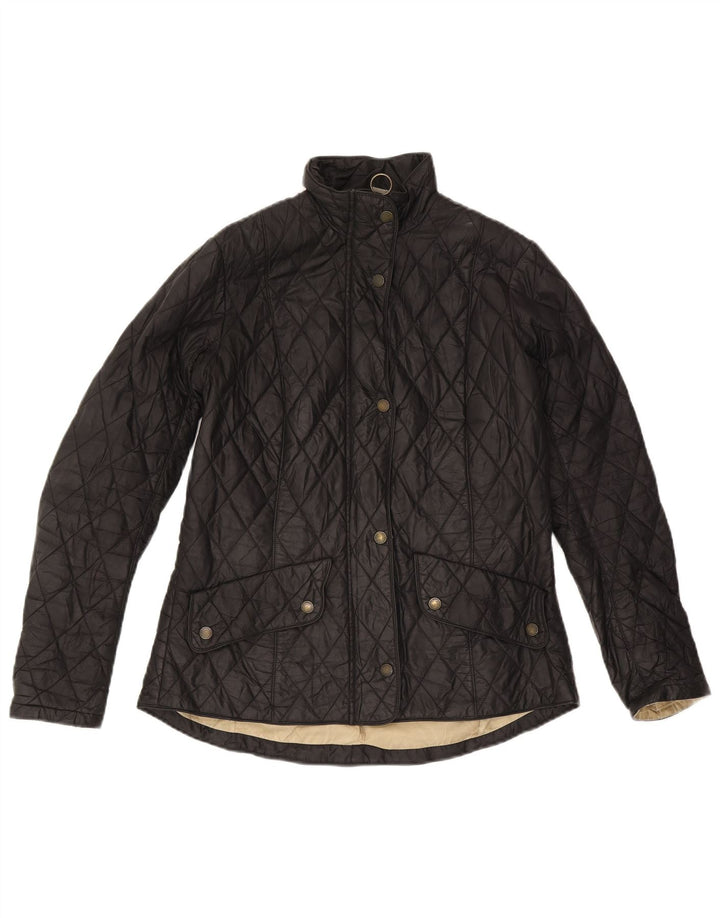Женская стеганая куртка Barbour UK 12 средний черный полиамид
