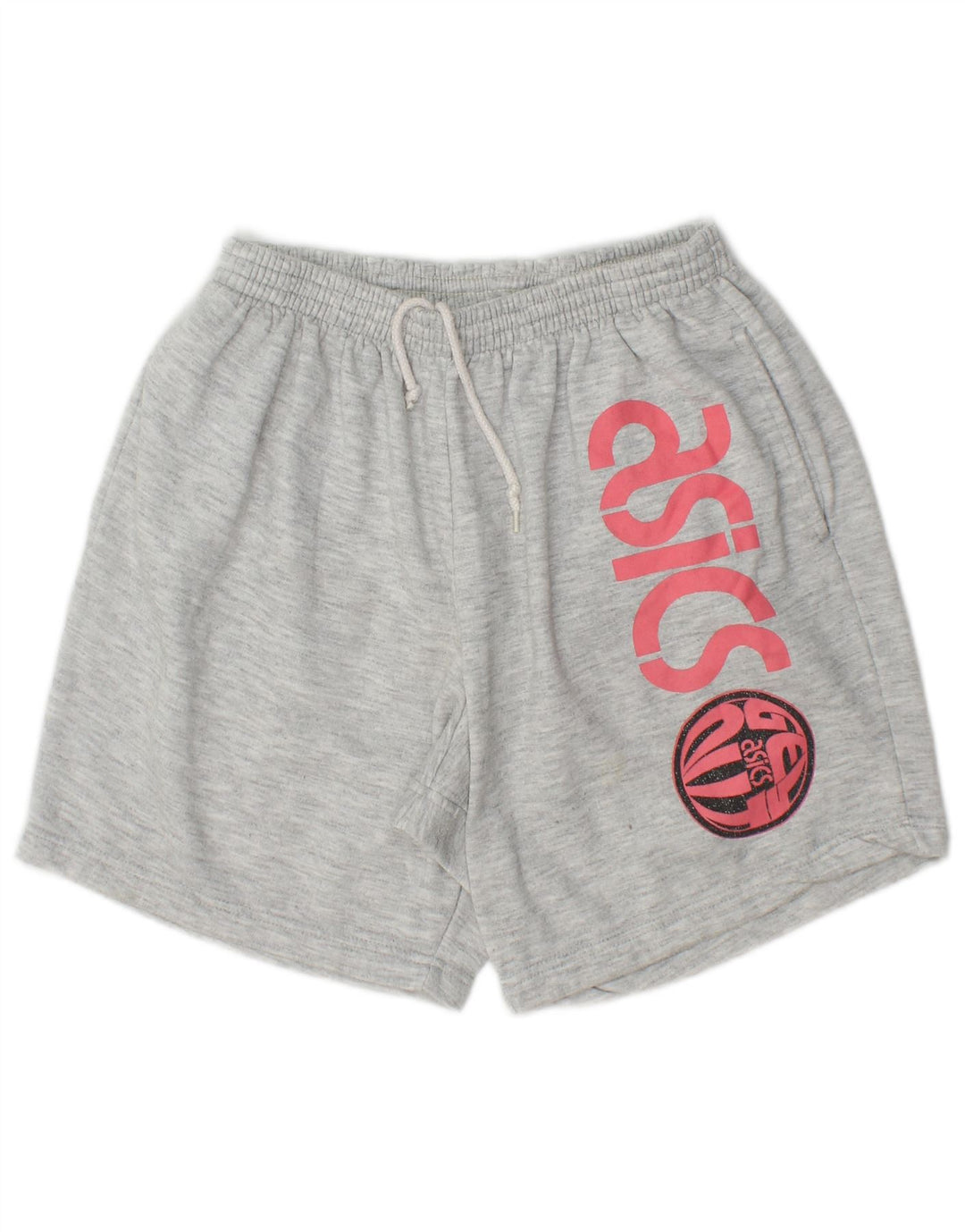 Мужские спортивные шорты с рисунком Asics, маленькие серые, полиэстер