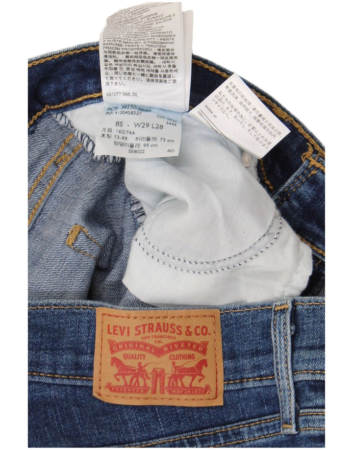 Женские классические прямые джинсы Levi's США 8, средние W29 L28, синие, хлопок