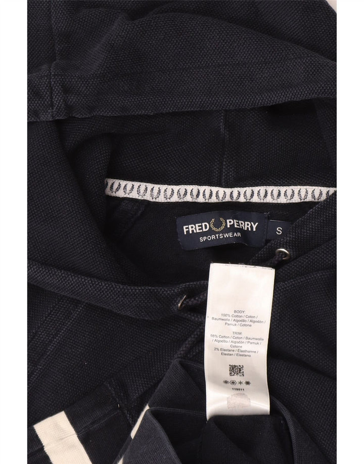 Мужской джемпер с капюшоном Fred Perry, маленький темно-синий, хлопок