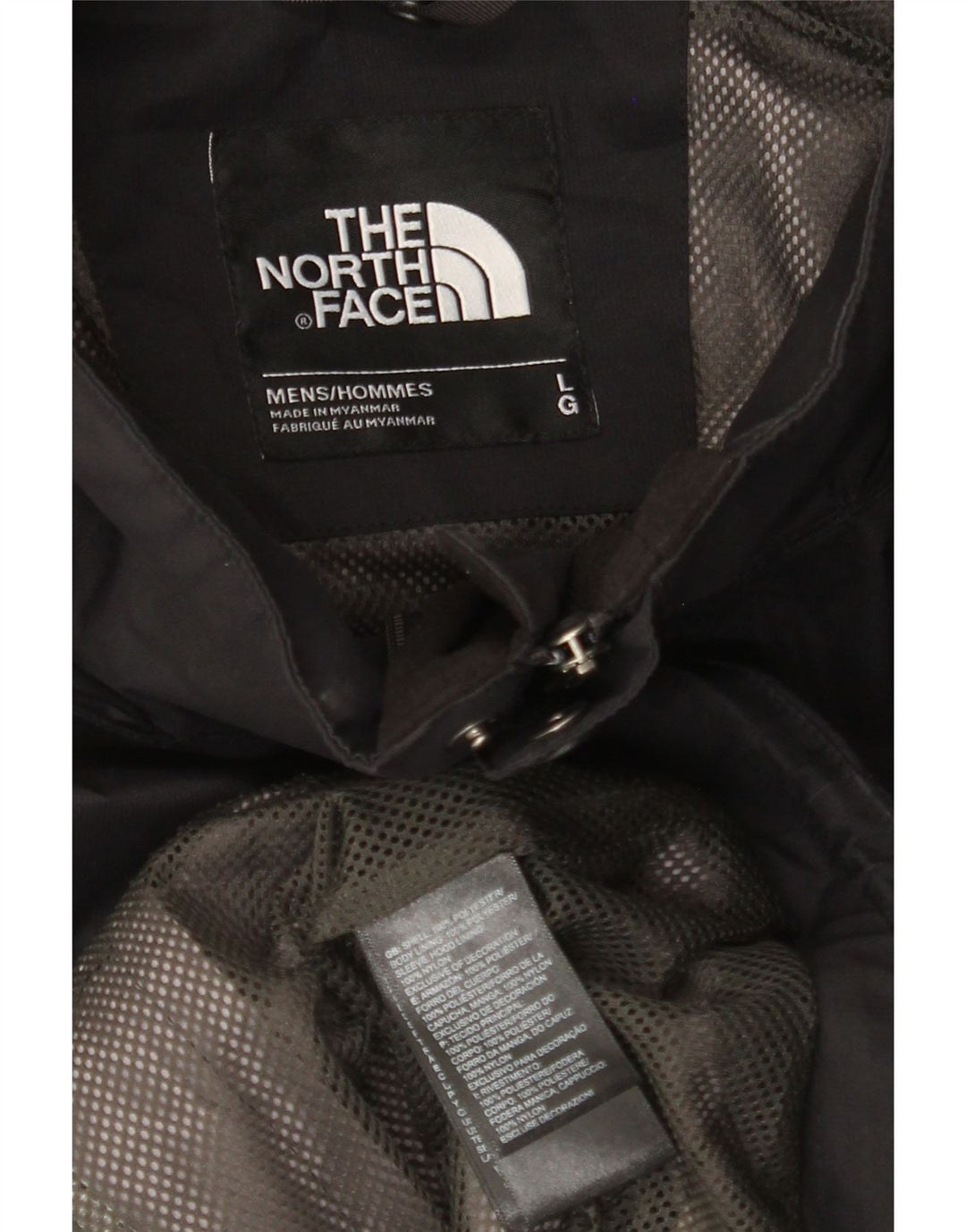 Мужская дождевик с капюшоном THE NORTH FACE UK 40, большой черный полиэстер