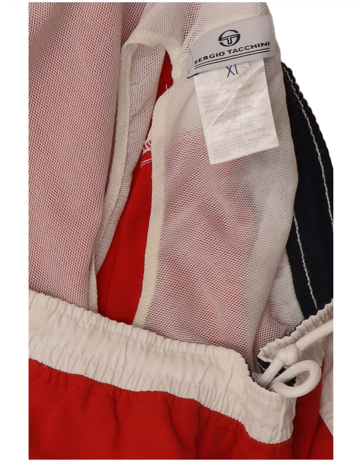 SERGIO TACCHINI Мужские шорты для плавания с рисунком XL, красный полиэстер с цветными блоками