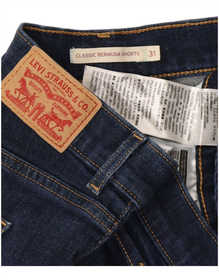 Женские классические джинсовые шорты-бермуды LEVI'S W31, средний темно-синий, хлопок