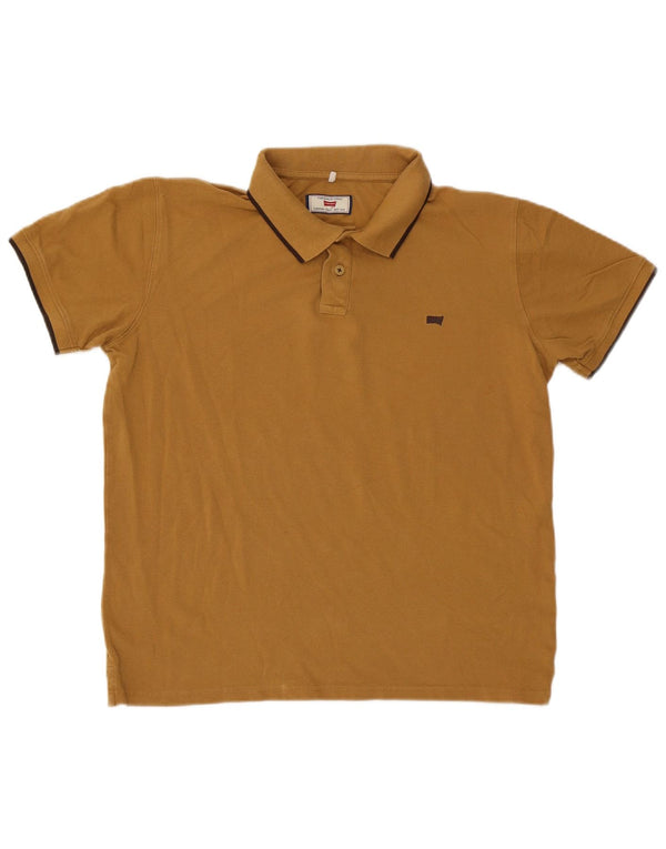 Carrera Mens Polo Shirt Large Brown Striped
