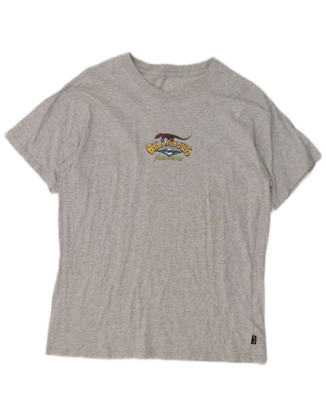 Billabong Мужская футболка с рисунком из хлопка среднего серого цвета с крапинками