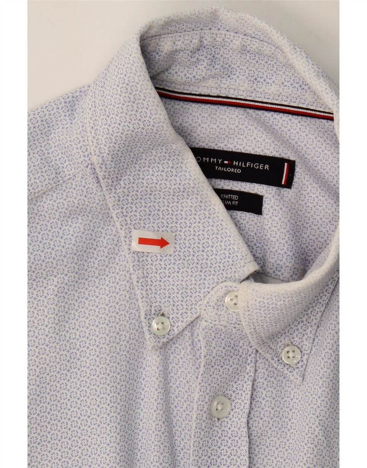 TOMMY HILFIGER Mens Tailored Shirt Size 39 15 1/2 Medium Blue Striped Vintage Tommy Hilfiger and Second-Hand Tommy Hilfiger from Messina Hembry 