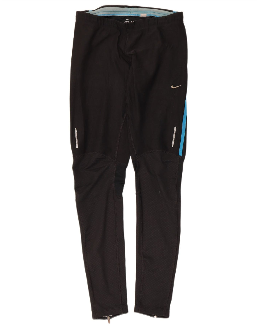 Женские леггинсы Nike Dri Fit UK 14, средние, черные, пятнистые