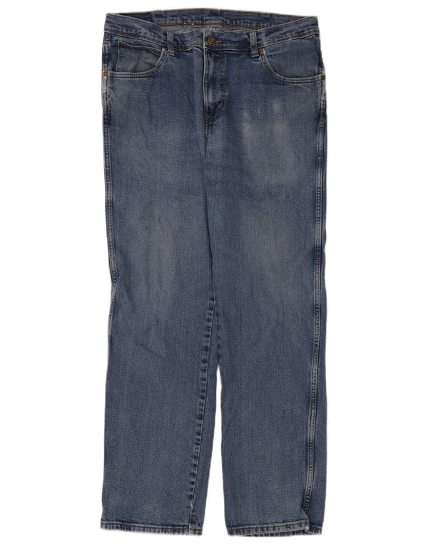 Мужские обычные прямые джинсы Wrangler W36 L32, синий хлопок